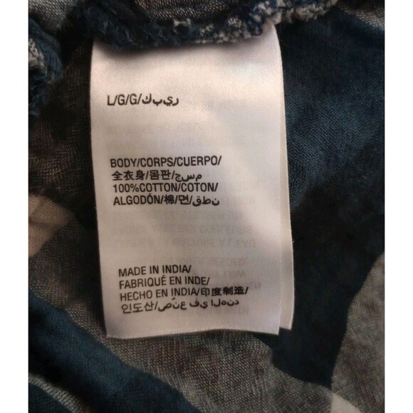 Style & Co Plaid Long Sleeve Open Front Ruffle Back Roll‎ Tab Sleeve Size Large - Picture 4 of 5